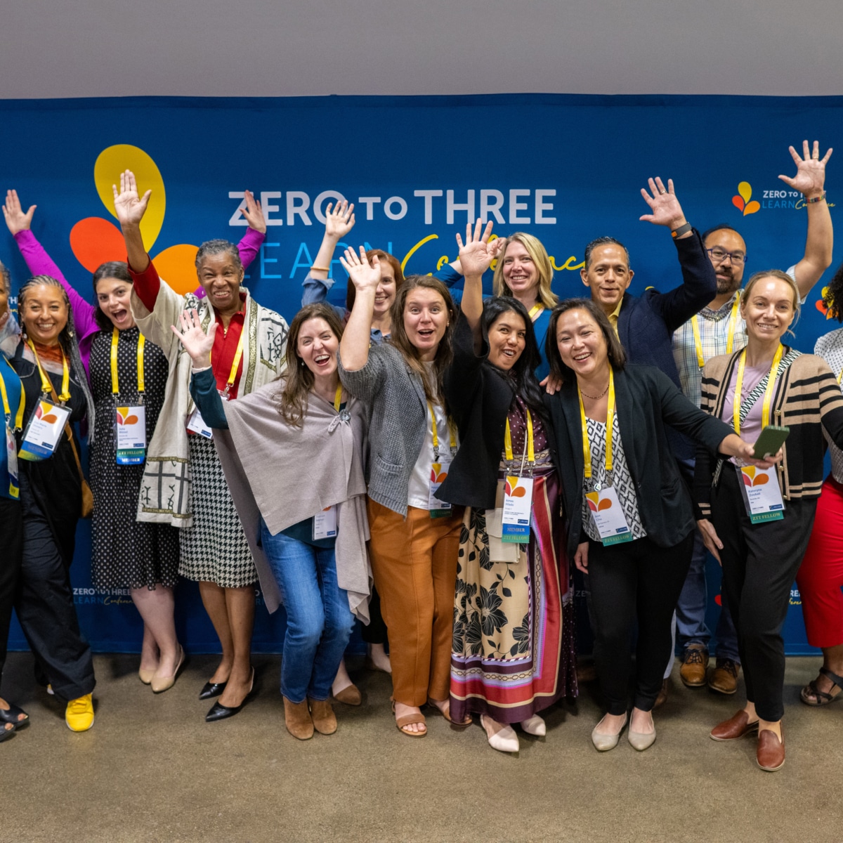 Group photo of happy early childhood professionals at the LEARN Conference