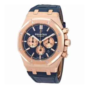 Additional view of Royal Oak Blue 26331OR.OO.D315CR.01 | Rose Gold, Leather