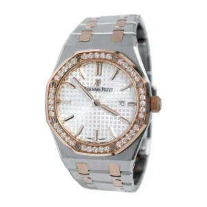 Additional view of Royal Oak White, Silver 67651SR.ZZ.1261SR.01 | Steel & Rose Gold & Diamond