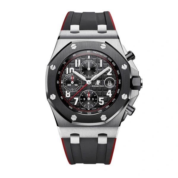 Royal Oak Offshore Black 26470SO.OO.A002CA.01 | Black, Red, Steel / Silver