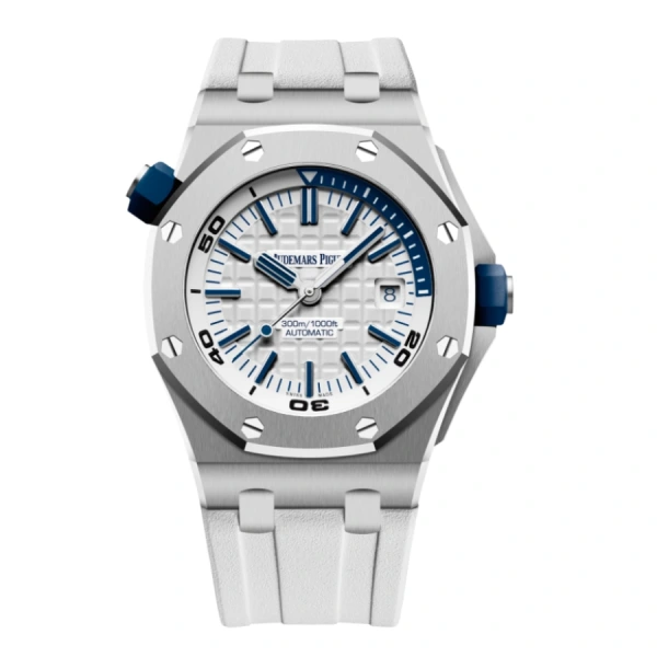 Royal Oak Offshore White 15710ST.OO.A010CA.01 | White, Blue, steel & Titanium
