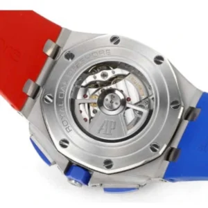 Additional view of Royal Oak Offshore Blue 26400SO.OO.A502CA.01 | Red, Blue, steel & Titanium