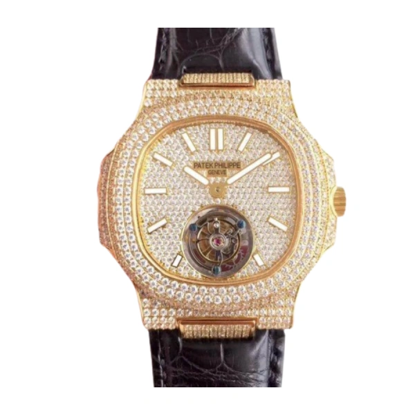 Patek Philippe Tourbillion Gold, Diamond Yellow Gold Dial 5711 Jumbo | Brown, Yellow gold & Diamond