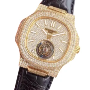 Additional view of Patek Philippe Tourbillion Gold, Diamond Yellow Gold Dial 5711 Jumbo | Brown, Yellow gold & Diamond