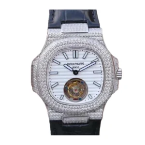 Patek Philippe Tourbillion White White Dial 5711 Jumbo | Steel & White gold, Diamond, Black