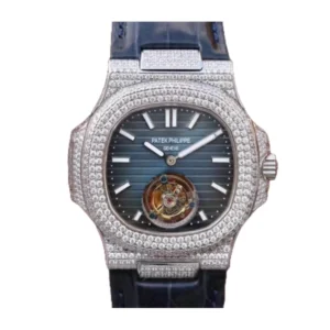 Patek Philippe Tourbillion Blue Blue Dial 5711 Jumbo | Steel & White gold, Diamond, Blue