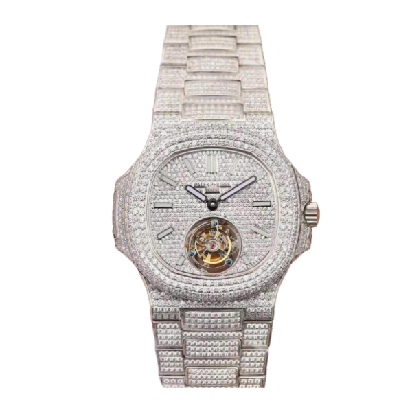 Patek Philippe Tourbillion Diamond, Silver | Steel & White gold, Diamond