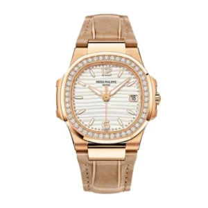 Patek Philippe Nautilus White 7010R-011 | Brown, Rose Gold & Diamond