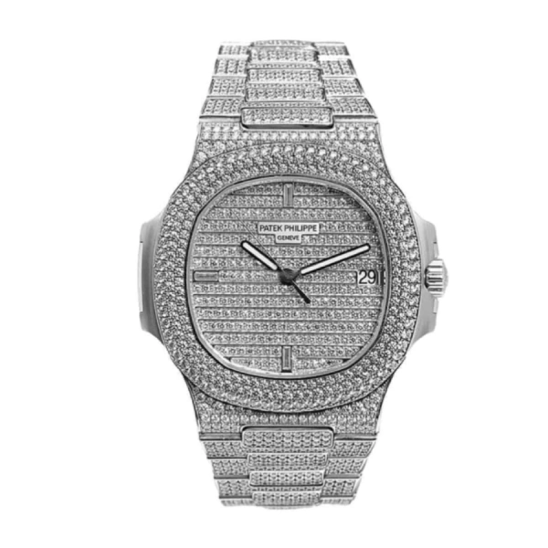 Patek Philippe Nautilus Silver, Diamond 5719/10G-010 | Steel & White gold, Diamond
