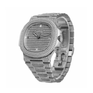 Additional view of Patek Philippe Nautilus Silver, Diamond 5719/10G-010 | Steel & White gold, Diamond