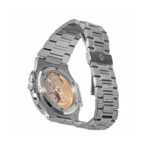 Additional view of Patek Philippe Nautilus Silver, Diamond 5719/10G-010 | Steel & White gold, Diamond