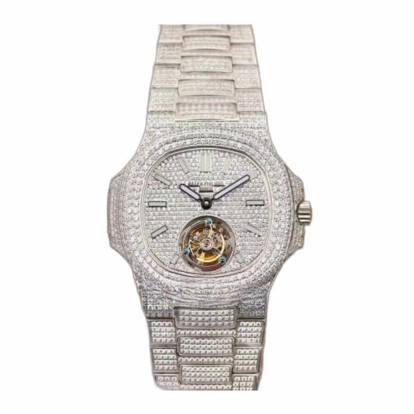 Patek Philippe Nautilus Silver, Diamond | Steel & White gold, Diamond