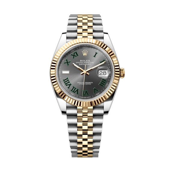 Rolex Datejust Grey Wimbledon | Steel & Yellow gold | Jubilee | Fluted