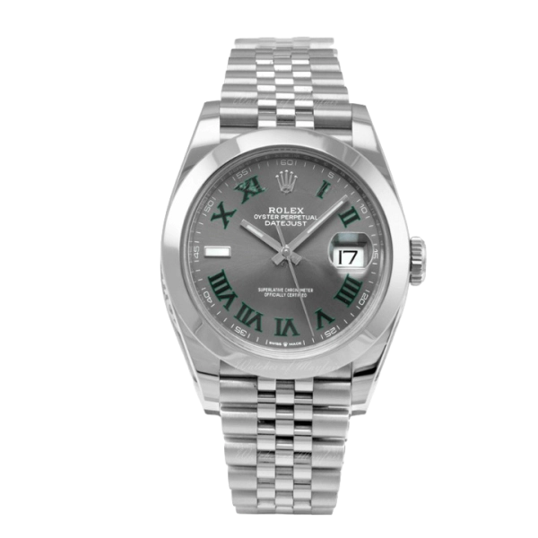 Rolex Datejust Grey Wimbledon | Steel & White gold | Jubilee | Smooth