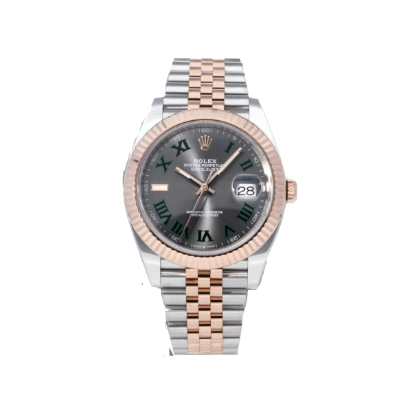 Rolex Datejust Grey Wimbledon | Steel & Rose gold | Jubilee | Fluted