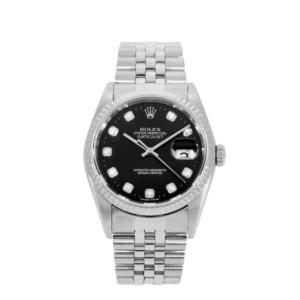 Rolex Datejust Diamond &  Black | Steel & White gold | Jubilee | Fluted