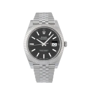 Rolex Datejust Black | Steel & White gold | Jubilee | Fluted