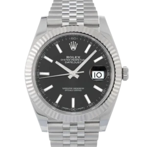 Additional view of Rolex Datejust Black | Steel & White gold | Jubilee | Fluted