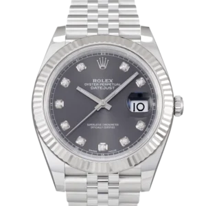 Additional view of Rolex Datejust Grey &  Diamond | Steel & White gold | Jubilee | Fluted