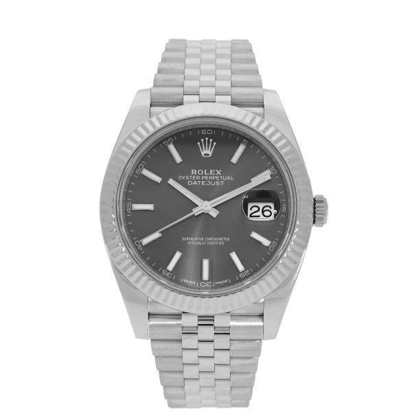 Rolex Datejust Grey | Steel & White gold | Jubilee | Fluted