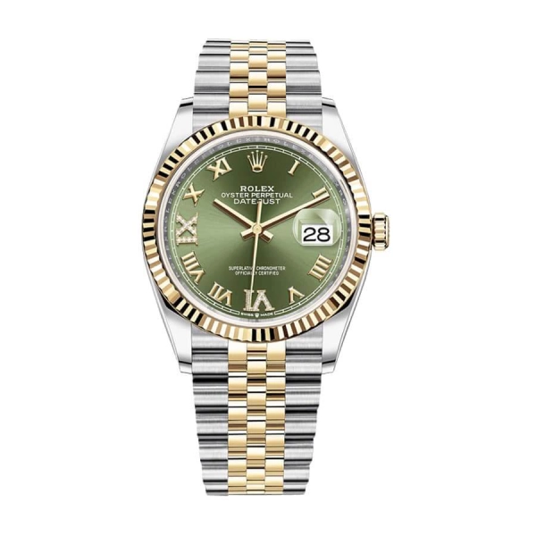 Rolex Datejust Mint Green | Steel & Yellow gold | Oyster | Fluted