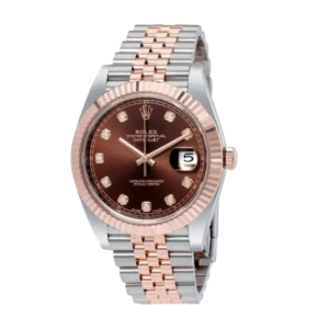 Additional view of Rolex Datejust Diamond & Black | Steel & White gold | Jubilee | Fluted