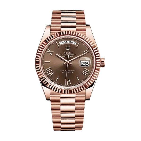 Rolex Day Date Chocolate | Steel & Rose gold | President | Fluted