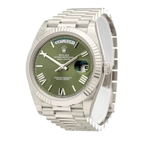 Additional view of Rolex Day Date Green | Steel & White gold | President | Fluted