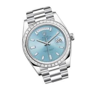 Additional view of Rolex Day Date Ice Blue &  Diamond | Steel & White gold | President | Diamond Bezel