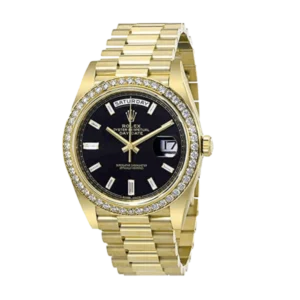 Additional view of Rolex Day Date Black & Diamond | Steel & White gold & Diamond | President | Diamond Bezel