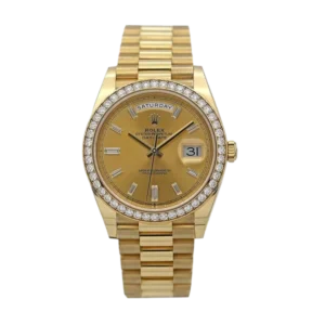 Rolex Day Date Champagne &  Gold &  Diamond | Steel & Yellow gold | President | Diamond Bezel