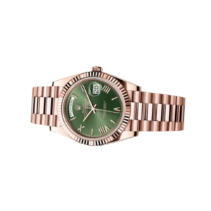 Additional view of Rolex Day Date Green | Steel & Rose gold | President | Fluted