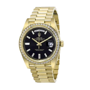 Additional view of Rolex Day Date Black | Steel & Yellow gold | President | Diamond Bezel