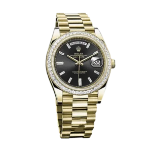 Additional view of Rolex Day Date Black | Steel & Yellow gold | President | Diamond Bezel
