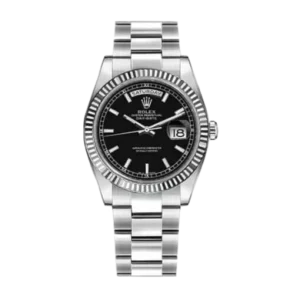 Rolex Day Date Black | Steel & Yellow gold | President | Fluted