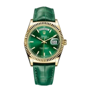 Rolex Day Date Mint Green | Mint Green | Alligator Leather | Fluted