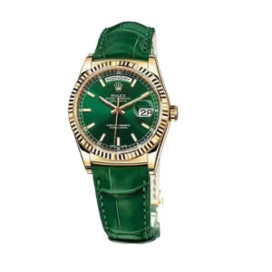 Additional view of Rolex Day Date Mint Green | Mint Green | Alligator Leather | Fluted