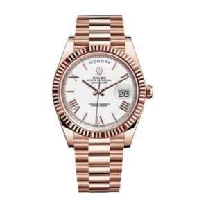 Rolex Day Date White | Rose Gold | President | Fluted