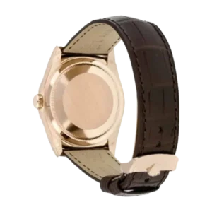 Additional view of Rolex Day Date Chocolate | Black | Alligator Leather | Fluted