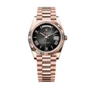 Rolex Day Date Black | Rose Gold | President | Fluted