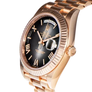 Additional view of Rolex Day Date Black | Rose Gold | President | Fluted