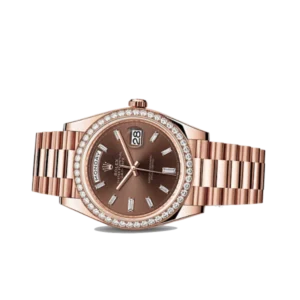 Additional view of Rolex Day Date Chocolate &  Diamond | Rose Gold & Diamond | President | Fluted