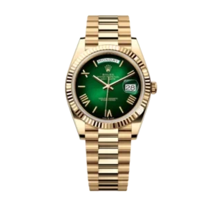 Rolex Day Date Green Ombre | Rose Gold | President | Fluted