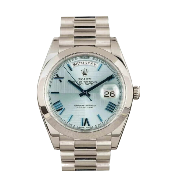 Rolex Day Date Ice Blue | Steel & White gold | President | Smooth