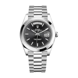 Rolex Day Date Black | Steel & White gold | President | Smooth