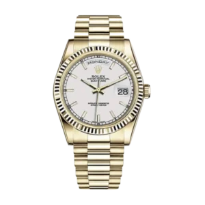 Rolex Day Date Champagne &  White | Yellow gold | President | Fluted