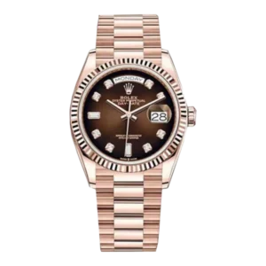 Rolex Day Date Chocolate &  Diamond | Rose Gold | President | Fluted