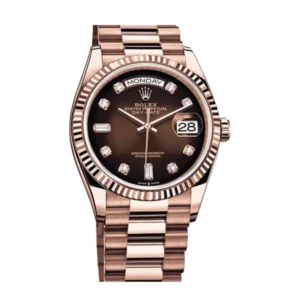 Additional view of Rolex Day Date Chocolate &  Diamond | Rose Gold | President | Fluted