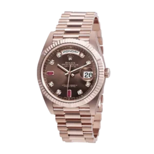 Additional view of Rolex Day Date Chocolate &  Diamond | Rose Gold & Diamond | President | Fluted
