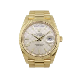 Additional view of Rolex Day Date Silver &  Diogonal | Yellow gold | President | Fluted